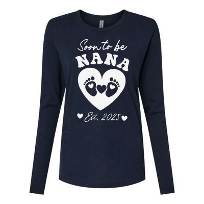 Soon To Be Nana 2025 Mothers Day First Time Mom Pregnancy Womens Cotton Relaxed Long Sleeve T-Shirt