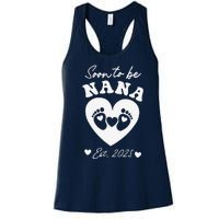 Soon To Be Nana 2025 Mothers Day First Time Mom Pregnancy Women's Racerback Tank