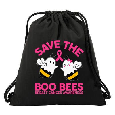 Save The Boobees Boo Bees Breast Cancer Halloween Drawstring Bag