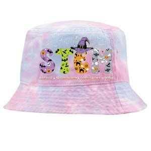 Stem Teacher Boo Crew Funny Halloween Matching Costume Tie-Dyed Bucket Hat