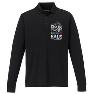 Shake Those Balls Bingo Performance Long Sleeve Polo