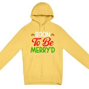 Soon To Be MerryD Engaged Matching Couples Christmas Funny Gift Premium Pullover Hoodie