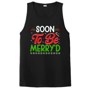 Soon To Be MerryD Engaged Matching Couples Christmas Funny Gift PosiCharge Competitor Tank