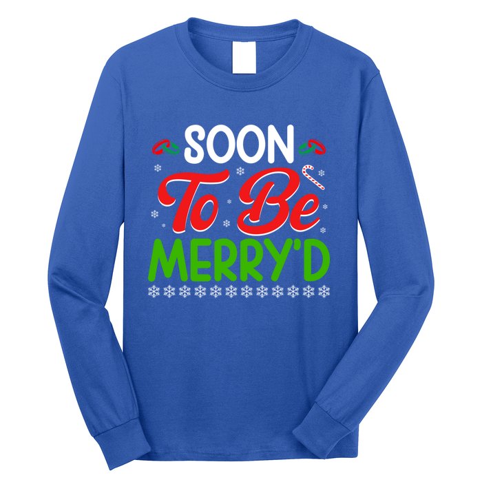 Soon To Be MerryD Engaged Matching Couples Christmas Funny Gift Long Sleeve Shirt