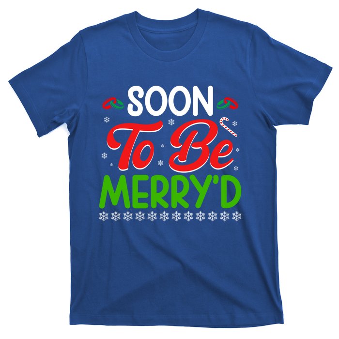 Soon To Be MerryD Engaged Matching Couples Christmas Funny Gift T-Shirt