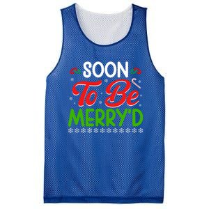 Soon To Be MerryD Engaged Matching Couples Christmas Funny Gift Mesh Reversible Basketball Jersey Tank