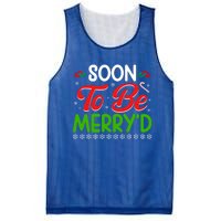 Soon To Be MerryD Engaged Matching Couples Christmas Funny Gift Mesh Reversible Basketball Jersey Tank