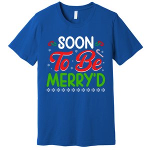 Soon To Be MerryD Engaged Matching Couples Christmas Funny Gift Premium T-Shirt