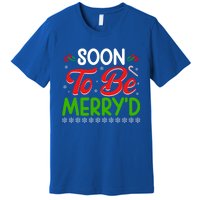 Soon To Be MerryD Engaged Matching Couples Christmas Funny Gift Premium T-Shirt