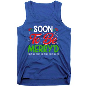 Soon To Be MerryD Engaged Matching Couples Christmas Funny Gift Tank Top