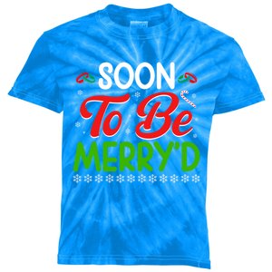 Soon To Be MerryD Engaged Matching Couples Christmas Funny Gift Kids Tie-Dye T-Shirt