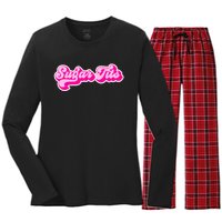 Sugar Tits Bubblegum Women's Long Sleeve Flannel Pajama Set 