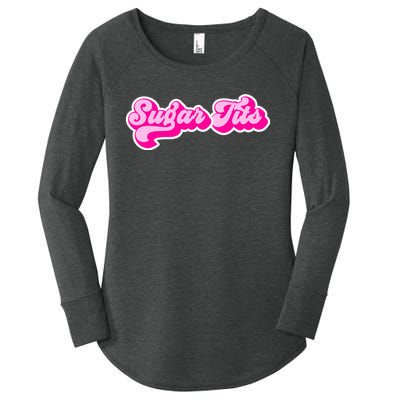 Sugar Tits Bubblegum Women's Perfect Tri Tunic Long Sleeve Shirt