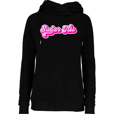 Sugar Tits Bubblegum Womens Funnel Neck Pullover Hood