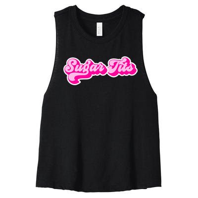 Sugar Tits Bubblegum Women's Racerback Cropped Tank