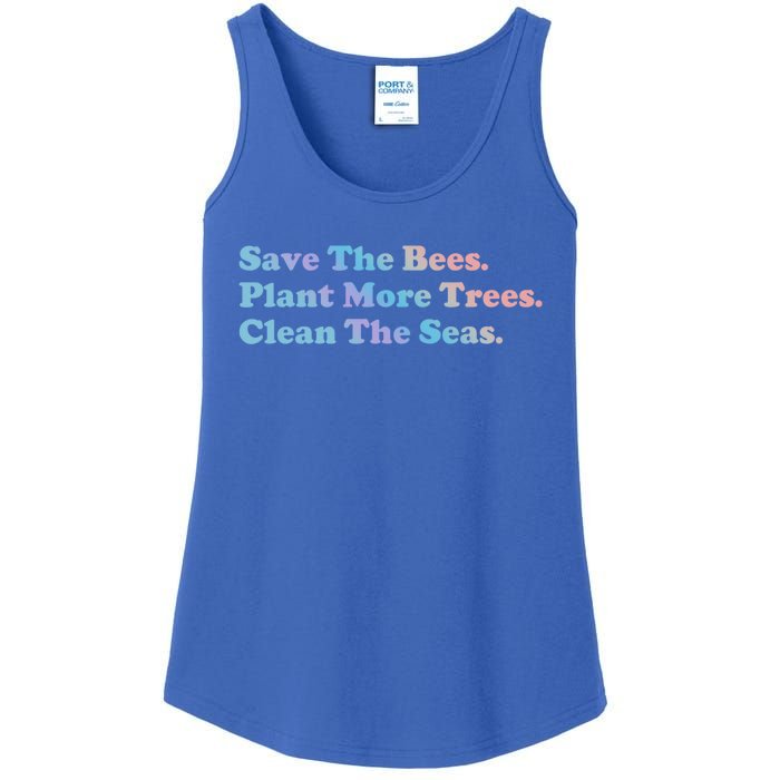 Save The Bees Plant More Trees Earth Day Gift Meaningful Gift Ladies Essential Tank