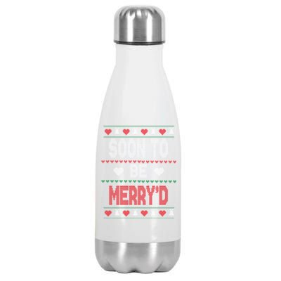 Soon To Be Married MerryD Christmas Bride And Groom Couples Stainless Steel Insulated Water Bottle