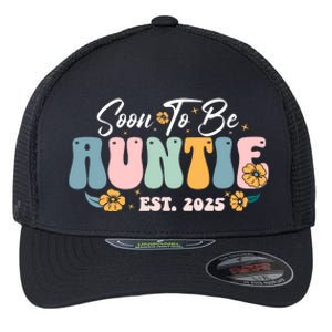 Soon To Be Auntie Est 2025 Flexfit Unipanel Trucker Cap