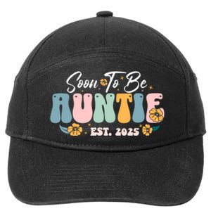 Soon To Be Auntie Est 2025 7-Panel Snapback Hat