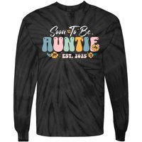 Soon To Be Auntie Est 2025 Tie-Dye Long Sleeve Shirt