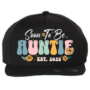 Soon To Be Auntie Est 2025 Wool Snapback Cap