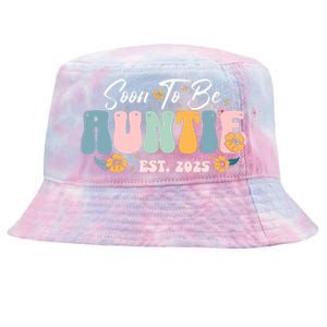 Soon To Be Auntie Est 2025 Tie-Dyed Bucket Hat