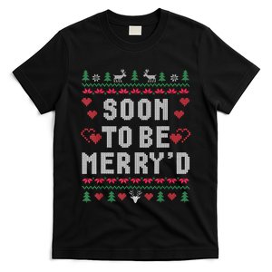 Soon To Be MerryD Engaged Couples Matching Ugly Christmas T-Shirt