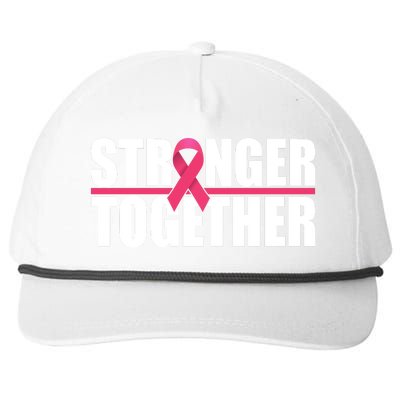 Stronger Together Breast Cancer Awareness Snapback Five-Panel Rope Hat