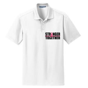 Stronger Together Breast Cancer Awareness Dry Zone Grid Polo