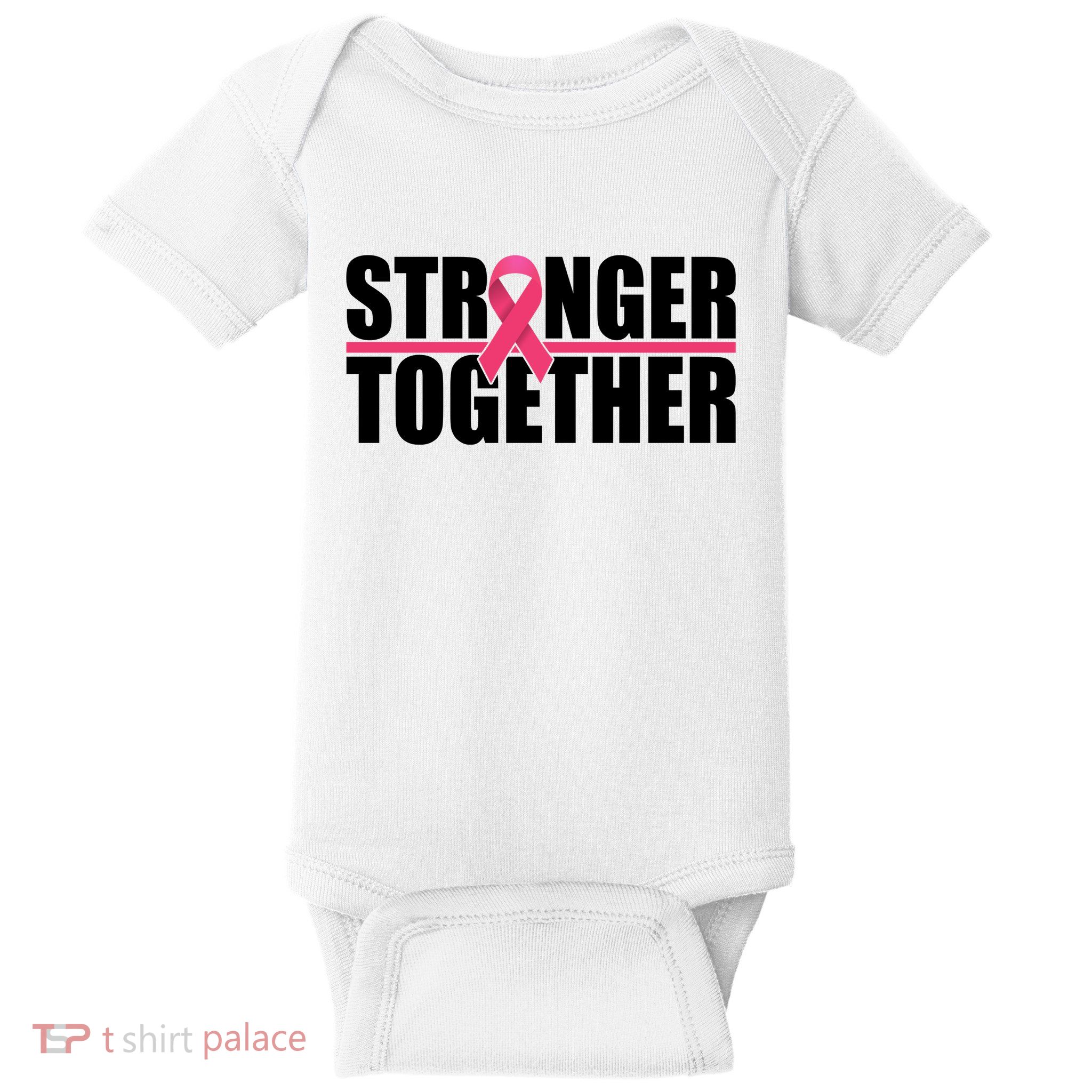 Stronger Together Breast Cancer Awareness Baby Bodysuit