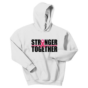 Stronger Together Breast Cancer Awareness Kids Hoodie