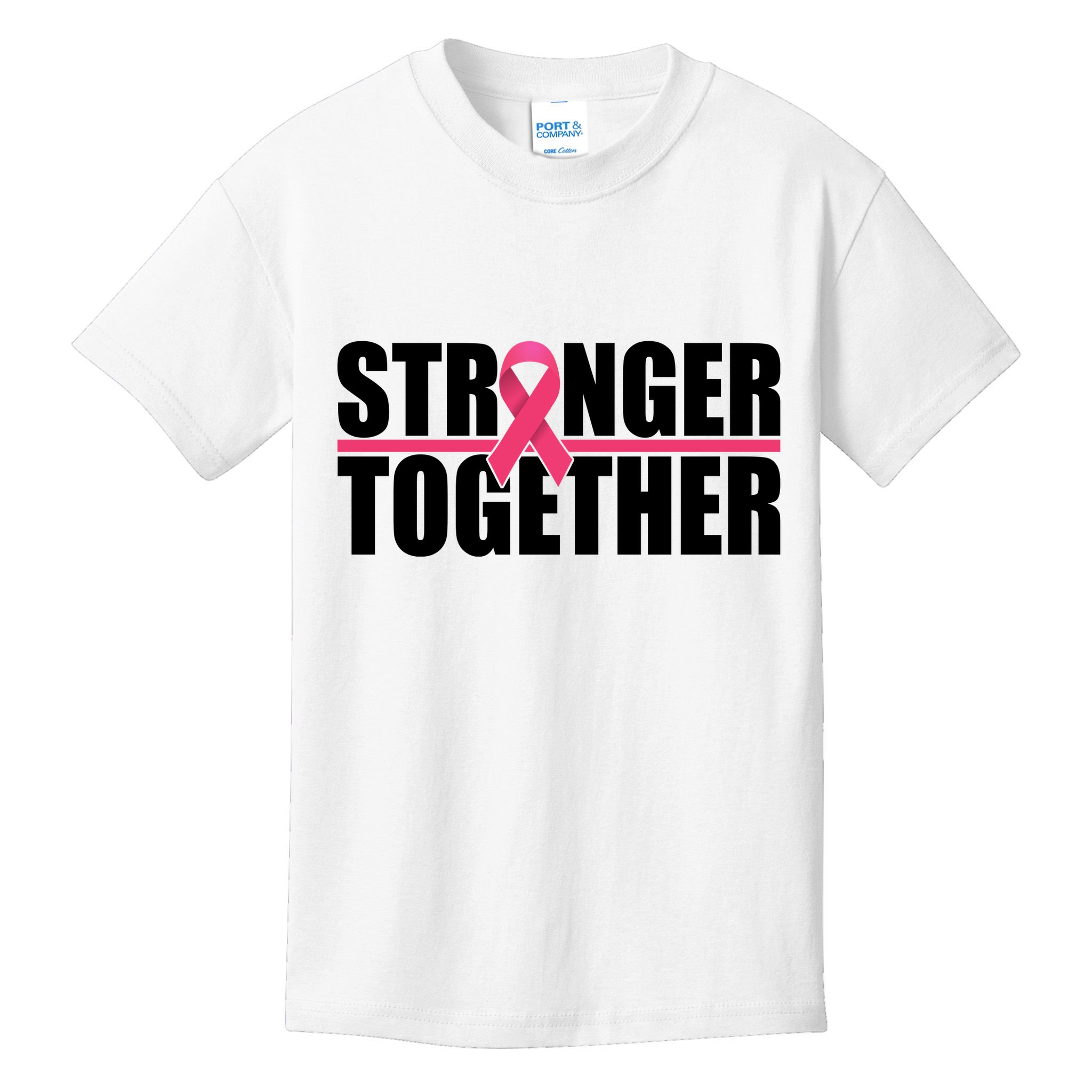 Stronger Together Breast Cancer Awareness Kids T-Shirt