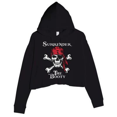 Surrender The Booty Pirate Festival Crop Fleece Hoodie