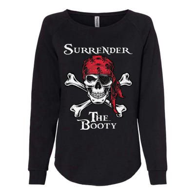 Surrender The Booty Pirate Festival Womens California Wash Sweatshirt