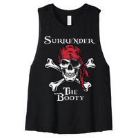 Surrender The Booty Pirate Festival Women's Racerback Cropped Tank