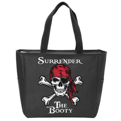 Surrender The Booty Pirate Festival Zip Tote Bag