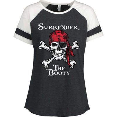 Surrender The Booty Pirate Festival Enza Ladies Jersey Colorblock Tee