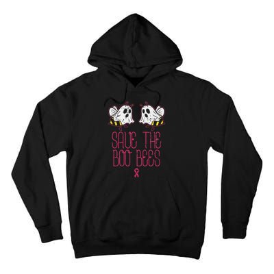 Save The Boobees Boo Bees Breast Cancer Halloween Tall Hoodie