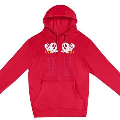 Save The Boobees Boo Bees Breast Cancer Halloween Premium Pullover Hoodie