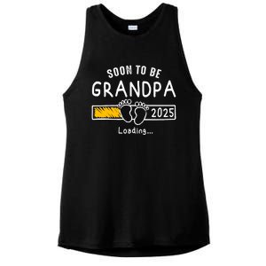 Soon To Be Grandpa 2025 Loading Promoted To Grandpa 2025 Ladies PosiCharge Tri-Blend Wicking Tank