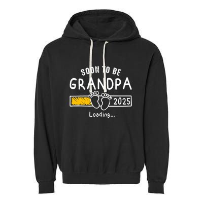 Soon To Be Grandpa 2025 Loading Promoted To Grandpa 2025 Garment-Dyed Fleece Hoodie
