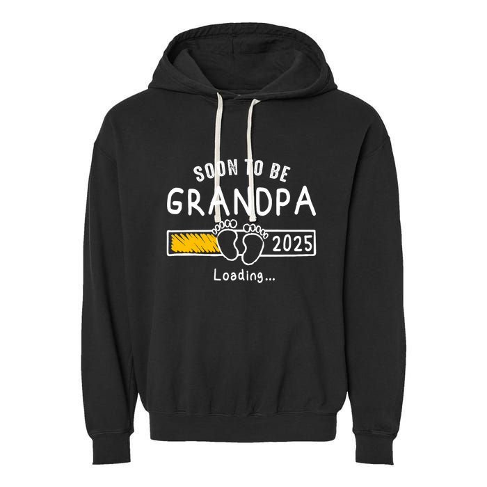 Soon To Be Grandpa 2025 Loading Promoted To Grandpa 2025 Garment-Dyed Fleece Hoodie