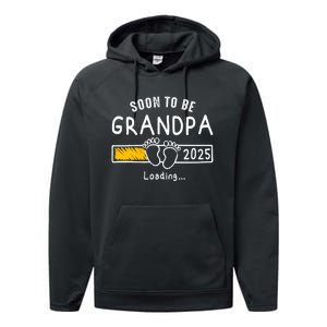 Soon To Be Grandpa 2025 Loading Promoted To Grandpa 2025 Performance Fleece Hoodie