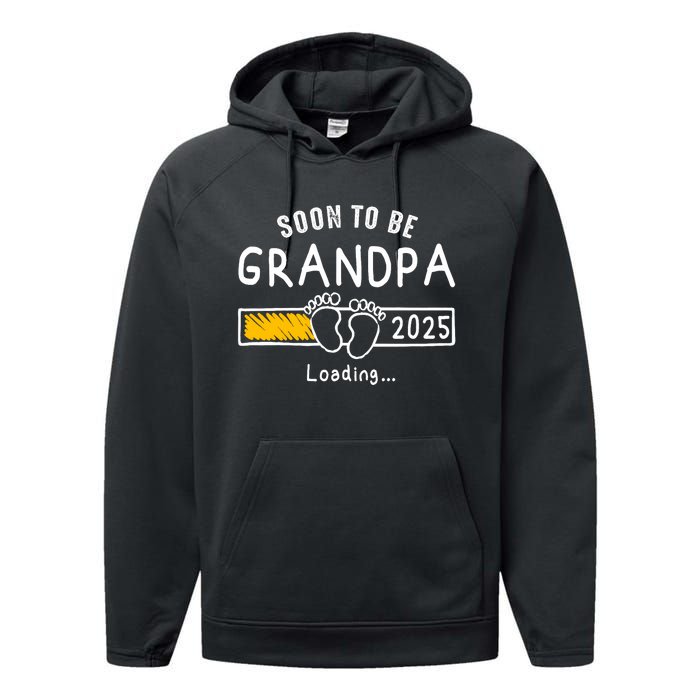 Soon To Be Grandpa 2025 Loading Promoted To Grandpa 2025 Performance Fleece Hoodie