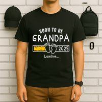 Soon To Be Grandpa 2025 Loading Promoted To Grandpa 2025 T-Shirt