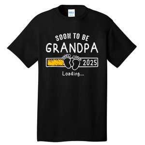 Soon To Be Grandpa 2025 Loading Promoted To Grandpa 2025 Tall T-Shirt