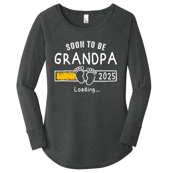 Soon To Be Grandpa 2025 Loading Promoted To Grandpa 2025 Women's Perfect Tri Tunic Long Sleeve Shirt