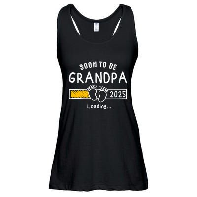 Soon To Be Grandpa 2025 Loading Promoted To Grandpa 2025 Ladies Essential Flowy Tank