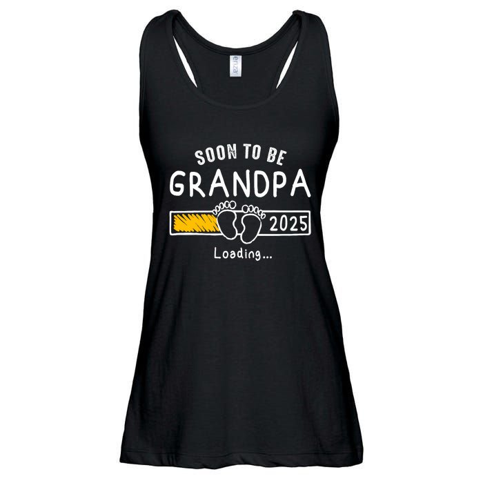 Soon To Be Grandpa 2025 Loading Promoted To Grandpa 2025 Ladies Essential Flowy Tank