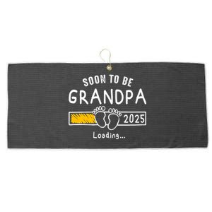 Soon To Be Grandpa 2025 Loading Promoted To Grandpa 2025 Large Microfiber Waffle Golf Towel